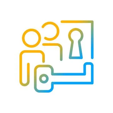 Problem solving gradient linear vector icon Illustrazione stock