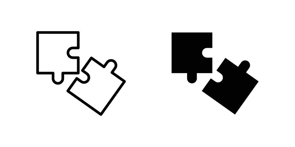 Problem solving icon pack with silhouette and stroke web icons Stockillustratie