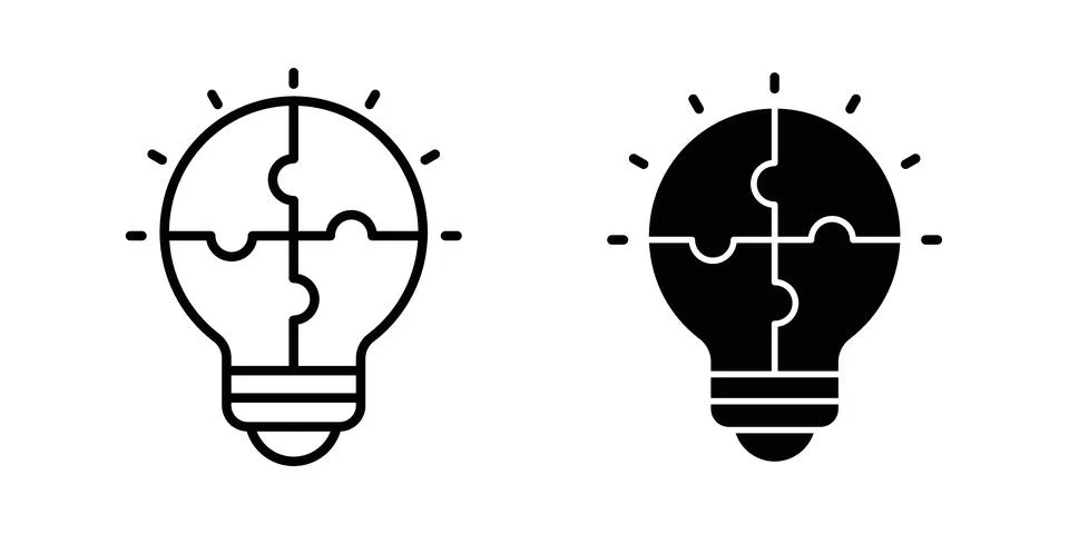 Problem solving icon symbol. Flat and Stroke Vector illustration Stock Illustration