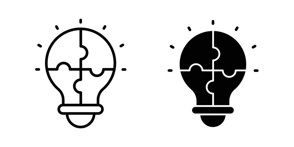 Problem solving icon symbol. Flat and Stroke Vector illustration 库存插图