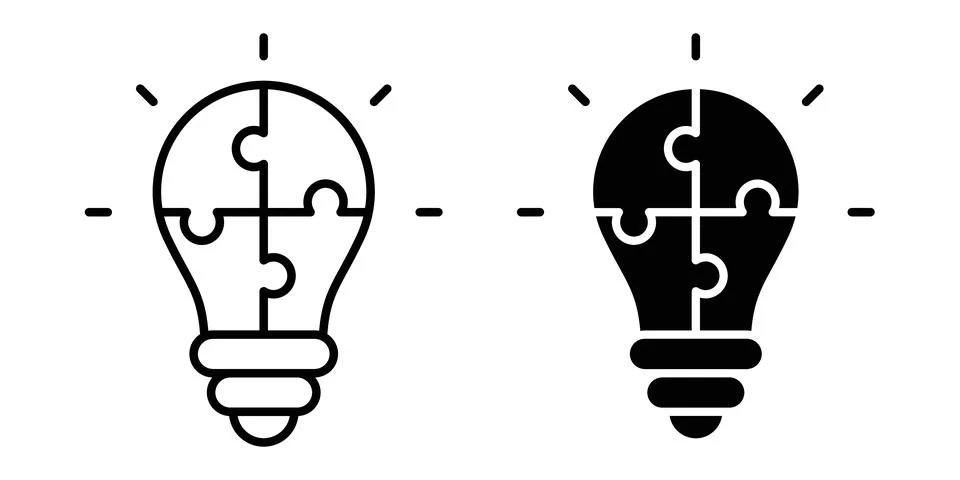 Problem solving icon vector, symbol, logo illustrations 스톡 일러스트