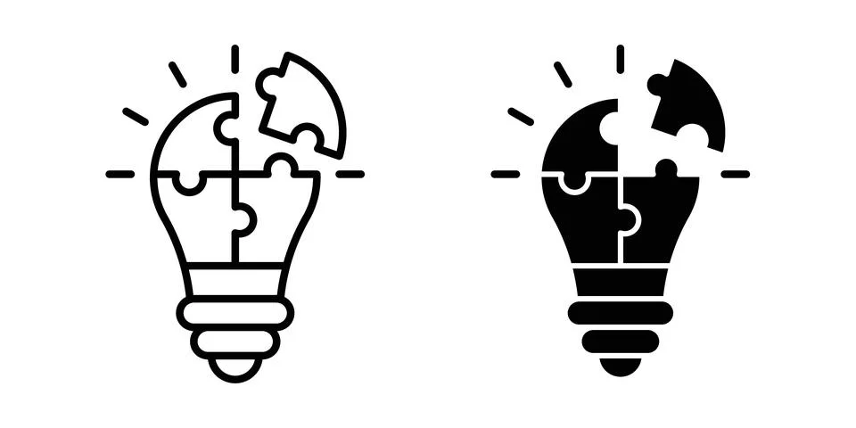Problem solving icon vector, symbol, logo illustrations 库存插图