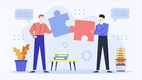 Problem solving illustration concept business animated video Stock Footage 277322029