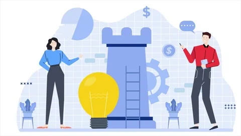 Problem solving illustration concept isolated on white background business Stock Footage 278435599