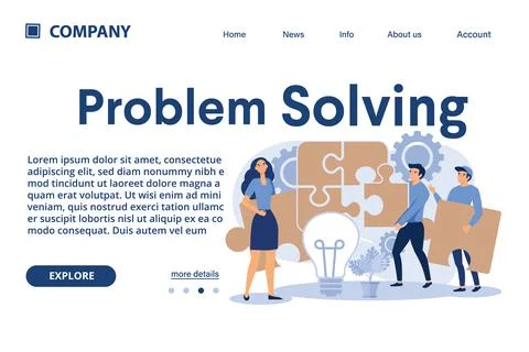 Problem solving illustration Suitable for web landing page, ui, mobile app, b Illustrazione stock
