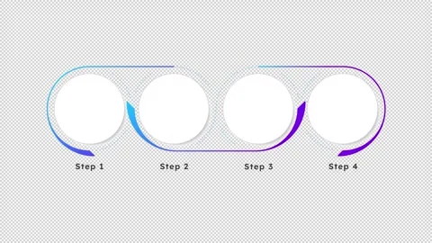 Problem solving infographic 4 steps template animation Stock Footage 331846436