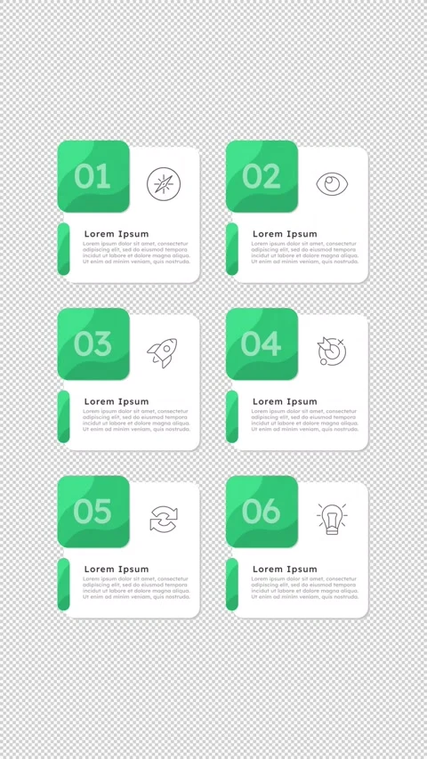 Problem solving infographic 6 steps template animation 스톡 동영상 333751007