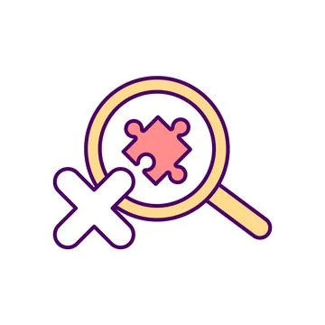 Problem solving issues RGB color icon イラスト素材