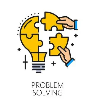 Problem solving life skill color line icon イラスト素材