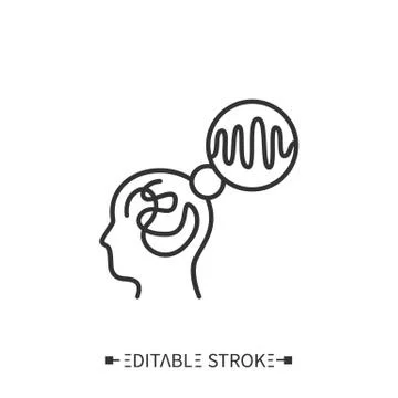 Problem-solving line icon. Editable illustration 스톡 일러스트