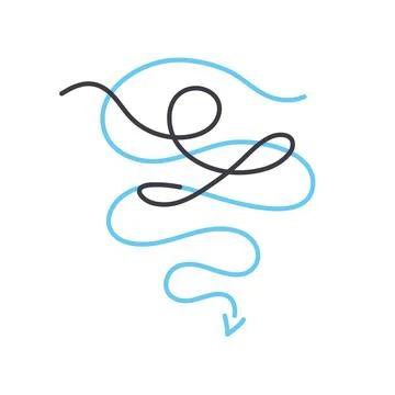 Problem solving line icon, outline symbol, vector illustration, concept sign Stock Illustration