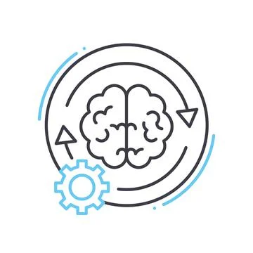 Problem solving line icon, outline symbol, vector illustration, concept sign Stock Illustration