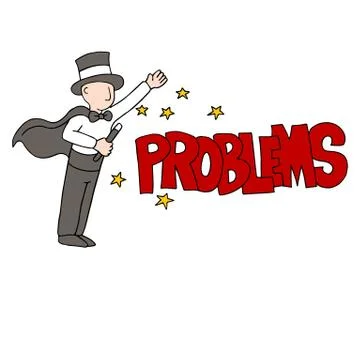 Problem solving magician Illustrazione stock