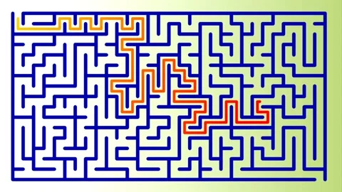 Problem-Solving Maze Path Motion Video Stock Footage 322944930