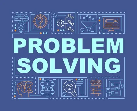 Problem solving methods word concepts banner 스톡 일러스트