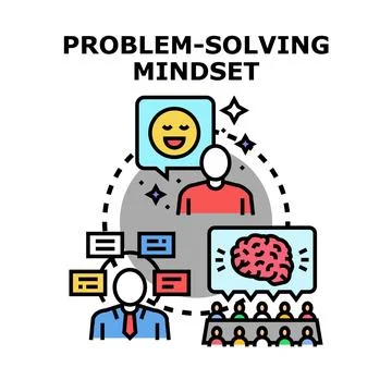 Problem solving mindset developing creative solutions Stock Illustration