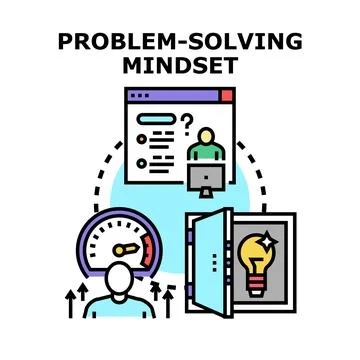 Problem solving mindset developing new business solutions concept 스톡 일러스트