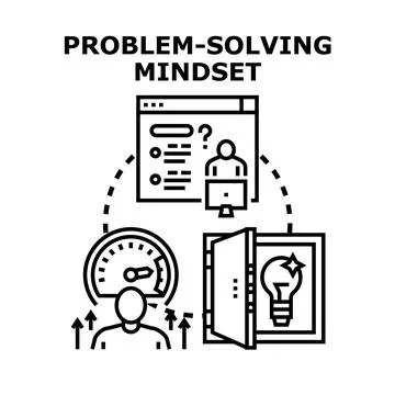 Problem solving mindset developing new business solutions concept 스톡 일러스트