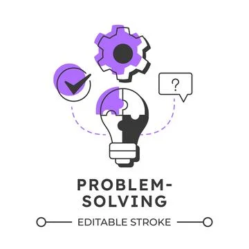 Problem solving modern linear concept icon 스톡 일러스트