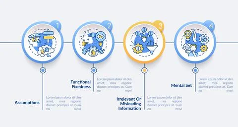 Problem solving obstacles vector infographic template Stock Illustration