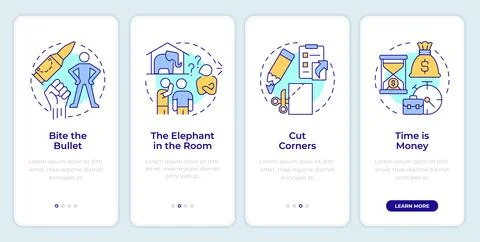Problem solving onboarding mobile app screen 스톡 일러스트