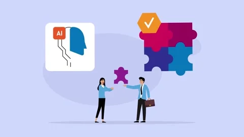 Problem solving, organizing, planning, Effective solution cartoon animation Stock Footage 302533777