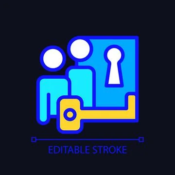 Problem solving pixel perfect RGB color icon for dark theme イラスト素材