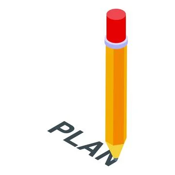 Problem solving plan icon, isometric style Illustrazione stock