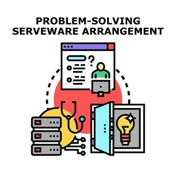 Problem solving process finding business solution concept Stock Illustration