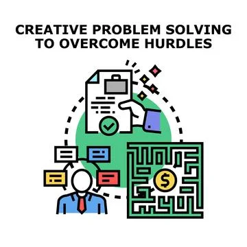 Problem solving process finding creative business solutions Stockillustratie
