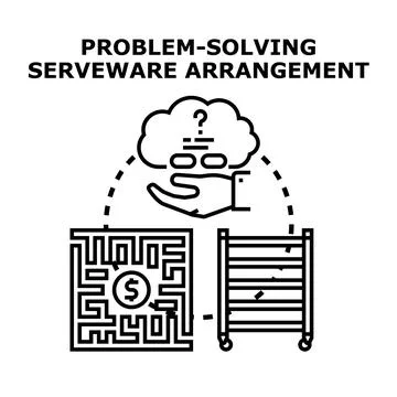 Problem solving process finding money solution concept Stockillustratie