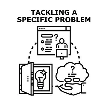 Problem solving process finding new solutions concept 스톡 일러스트