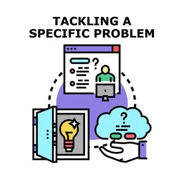 Problem solving process finding new solutions concept Stock Illustration