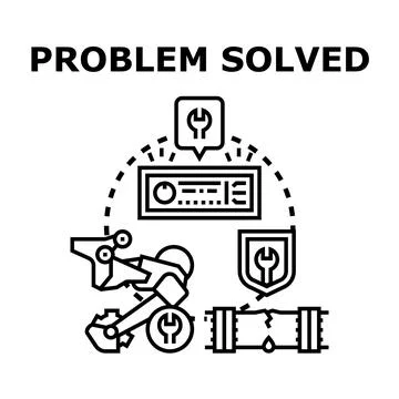 Problem solving process optimizing system management performance Stock Illustration