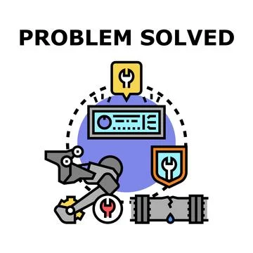 Problem solving process optimizing system management performance Stock Illustration