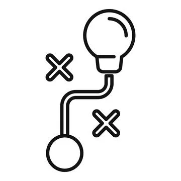 Problem solving process reaching solution avoiding obstacles Illustrazione stock