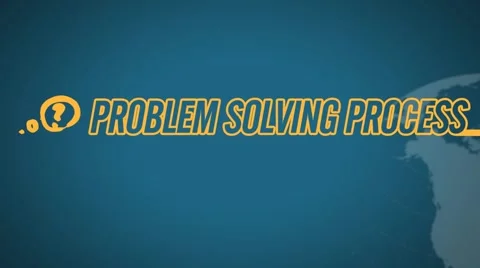 Problem Solving Process video illustration on blue in HD Stock Footage 6111760