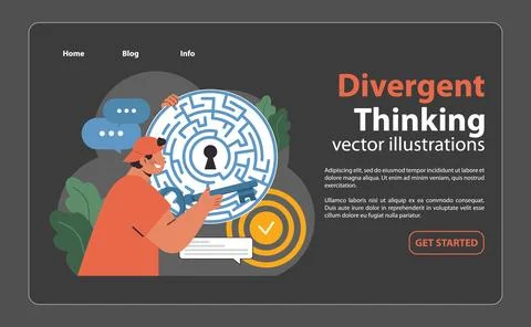 Problem solving prowess. Flat vector illustration Stock Illustration