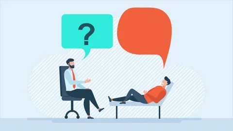 Problem solving. Psychotherapy, unraveling difficult situations concept. 2d flat Stock Footage 151685240