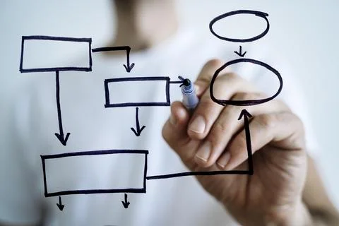 Problem solving, puzzle concept. Business strategy, analytics concept. Way out Foto stock