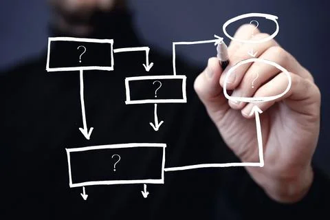 Problem solving, puzzle concept. Business strategy, analytics concept. Way out Stock Photos