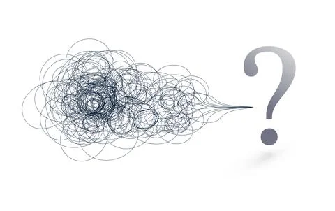 Problem solving question mark for business decision concept Stock Illustration