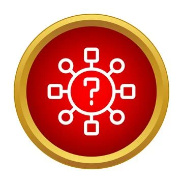 Problem solving question mark network connections icon 库存插图