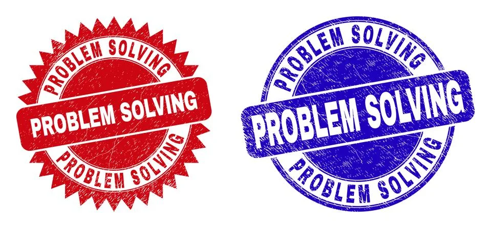 PROBLEM SOLVING Rounded and Rosette Watermarks with Corroded Surface 스톡 일러스트