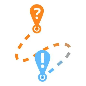 Problem solving route icon, cartoon style Stock Illustration