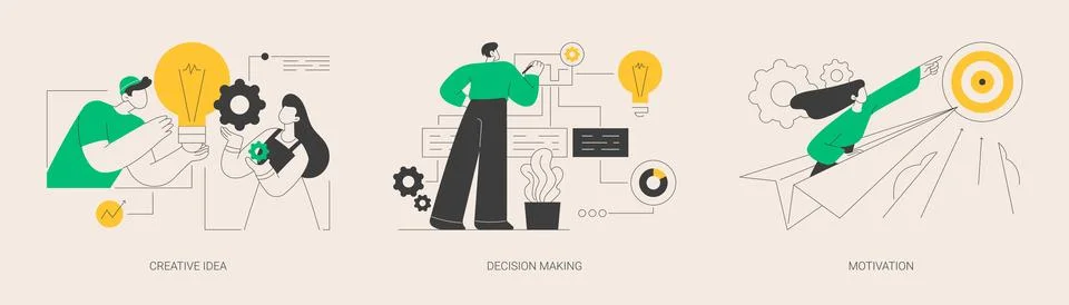 Problem solving skills abstract concept vector illustrations. Stock Illustration