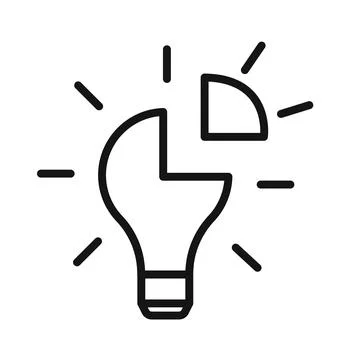 Problem solving skills icon black and white vector sign Illustrazione stock