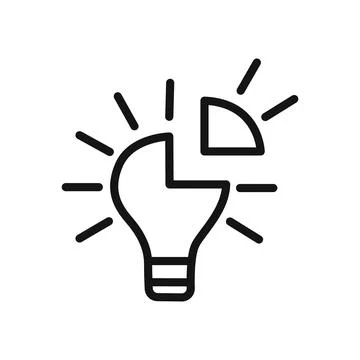 Problem solving skills icon linear vector graphics sign Stock Illustration