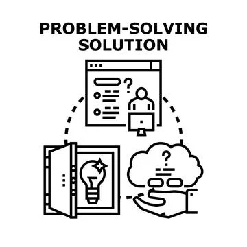 Problem solving solution for business development strategy Stock Illustration
