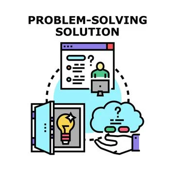 Problem solving solution for business development strategy Stock Illustration